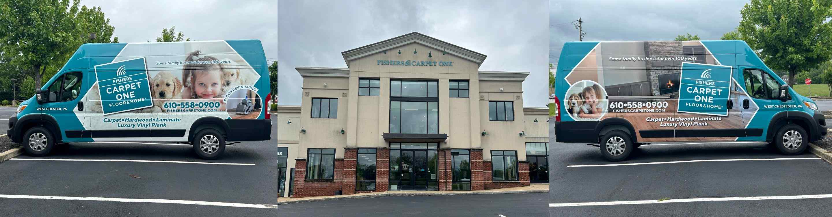 flooring store and vans in West Chester, PA
